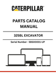 Discover the essential CAT 325BL Excavator Parts Catalog Manual, designed specifically for serial numbers 5BS00001 and up. This comprehensive manual is your go-to resource for identifying and sourcing the right parts for your excavator, ensuring optimal performance and longevity of your machinery.