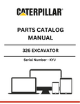 Discover the essential CAT 326 Excavator Parts Catalog Manual, specifically designed for serial number KYJ. This comprehensive manual serves as your go-to resource for identifying and sourcing the right parts for your CAT 326 excavator, ensuring optimal performance and longevity of your machinery.