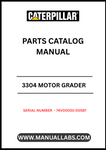 Discover the essential CAT 3304 Motor Grader Parts Catalog Manual, specifically designed for serial numbers 74V00001-00587. This comprehensive manual serves as your go-to resource for identifying and sourcing the right parts for your motor grader, ensuring optimal performance and longevity.