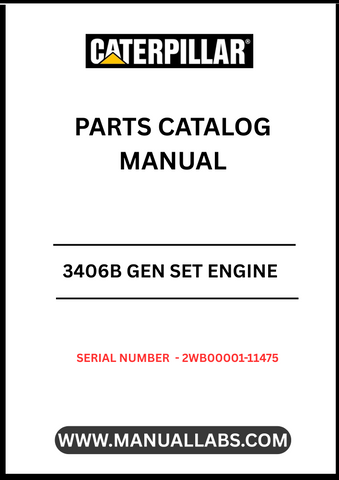 Discover the essential CAT 3406B Gen Set Engine Parts Catalog Manual, specifically designed for serial numbers 2WB00001-11475. This comprehensive manual serves as a vital resource for technicians and engineers, providing detailed information on parts, specifications, and maintenance procedures to ensure optimal performance of your engine.