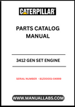  Discover the essential CAT 3412 Gen Set Engine Parts Catalog Manual, specifically designed for serial numbers 81Z00001-04999. This comprehensive manual serves as a vital resource for technicians and engineers, providing detailed diagrams and specifications to ensure accurate repairs and maintenance of your engine.