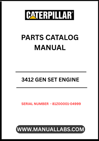 Discover the essential CAT 3412 Gen Set Engine Parts Catalog Manual, specifically designed for serial numbers 81Z00001-04999. This comprehensive manual serves as a vital resource for technicians and engineers, providing detailed diagrams and specifications to ensure accurate repairs and maintenance of your engine.