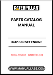 Discover the essential CAT 3412 Gen Set Engine Parts Catalog Manual, specifically designed for serial numbers 81Z05000-14500. This comprehensive manual serves as a vital resource for technicians and engineers, providing detailed information on parts, specifications, and maintenance procedures to ensure optimal performance of your engine.