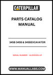 Discover the essential CAT 345B & 345B Excavator Parts Catalog Manual, specifically designed for serial numbers ALD00001-UP and powered by the robust 3176 engine. This comprehensive manual is your go-to resource for identifying and sourcing the right parts for your excavator, ensuring optimal performance and longevity.