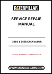 Unlock the full potential of your CAT 345B and 345B Excavator with our comprehensive Service Repair Manual, specifically designed for serial numbers 2NW00001 and up. This manual is an essential resource for operators and technicians alike, providing detailed insights into the powerful 3176 engine that drives your machine.