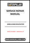 Unlock the full potential of your CAT 345B and 345B Excavator with our comprehensive Service Repair Manual, specifically designed for serial numbers 2ZW00001 and up. This manual is an essential resource for operators and technicians alike, providing detailed insights into the maintenance and repair of machines powered by the robust 3176 engine.