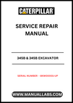 Ensure your CAT 345B and 345B Excavator operates at peak performance with our comprehensive Service Repair Manual. Designed specifically for serial numbers 8KW00001 and up, this manual is an essential resource for maintenance and repair, powered by the reliable 3176 engine.
