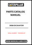 Discover the essential CAT 345B Excavator Parts Catalog Manual, specifically designed for serial numbers 7KS00001 and up. This comprehensive manual is your go-to resource for identifying and sourcing the right parts for your excavator, ensuring optimal performance and longevity of your machinery.