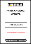 Discover the essential CAT 345B Excavator Parts Catalog Manual, specifically designed for models with serial number DCW00001 and powered by the robust 3176 engine. This comprehensive manual serves as your go-to resource for identifying and sourcing the right parts for your excavator, ensuring optimal performance and longevity.