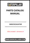 Discover the essential CAT 345B Excavator Parts Catalog Manual, specifically designed for models with serial number DET00001-UP and powered by the robust 3176C engine. This comprehensive manual serves as your go-to resource for identifying and sourcing the right parts for your excavator, ensuring optimal performance and longevity.