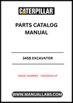 Discover the essential CAT 345B Excavator Parts Catalog Manual, designed specifically for serial numbers FEE00001 and up. This comprehensive manual serves as your go-to resource for identifying and sourcing the right parts for your excavator, ensuring optimal performance and longevity of your machinery.