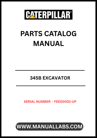 Discover the essential CAT 345B Excavator Parts Catalog Manual, designed specifically for serial numbers FEE00001 and up. This comprehensive manual serves as your go-to resource for identifying and sourcing the right parts for your excavator, ensuring optimal performance and longevity of your machinery.