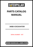 Discover the essential CAT 345B II Excavator Parts Catalog Manual, designed specifically for your machine's serial number. This comprehensive manual serves as a vital resource for identifying and sourcing the right parts, ensuring your excavator operates at peak performance.