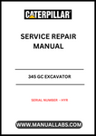 The CAT 345 GC Excavator Service Repair Manual is an essential resource for maintaining and repairing your heavy machinery. Designed specifically for the CAT 345 GC model, this manual provides detailed instructions and diagrams to ensure that you can perform repairs efficiently and effectively. With the serial number (S/N) HYR, you can be confident that the information is tailored to your specific machine.