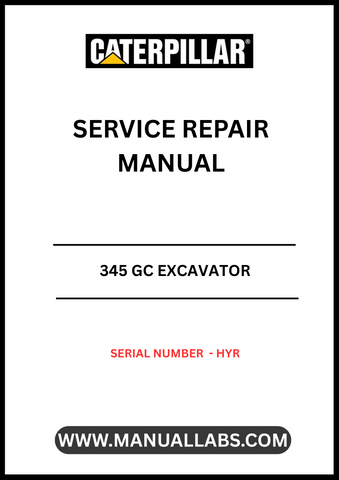The CAT 345 GC Excavator Service Repair Manual is an essential resource for maintaining and repairing your heavy machinery. Designed specifically for the CAT 345 GC model, this manual provides detailed instructions and diagrams to ensure that you can perform repairs efficiently and effectively. With the serial number (S/N) HYR, you can be confident that the information is tailored to your specific machine.