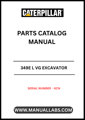 Discover the essential CAT 349E L VG Excavator Parts Catalog Manual, specifically designed for serial number KCN. This comprehensive manual is your go-to resource for identifying and sourcing the right parts for your excavator, ensuring optimal performance and longevity.