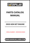 Discover the essential CAT 3500 Gen Set Engine Parts Catalog Manual, specifically designed for serial numbers 8ZD00001-00604. This comprehensive manual serves as a vital resource for technicians and engineers, providing detailed diagrams, part numbers, and specifications to ensure accurate repairs and maintenance.