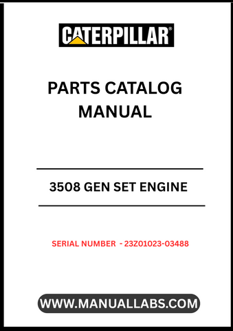 Enhance your maintenance and repair capabilities with the CAT 3508 Gen Set Engine Parts Catalog Manual, specifically designed for serial number range 23Z01023-03488. This comprehensive manual serves as an essential resource for identifying and sourcing the right parts for your engine, ensuring optimal performance and longevity.