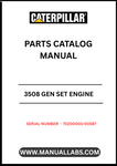 Discover the essential CAT 3508 Gen Set Engine Parts Catalog Manual, specifically designed for serial numbers 70Z00001-00587. This comprehensive manual serves as a vital resource for technicians and engineers, providing detailed information on parts, specifications, and maintenance procedures to ensure optimal performance of your engine.