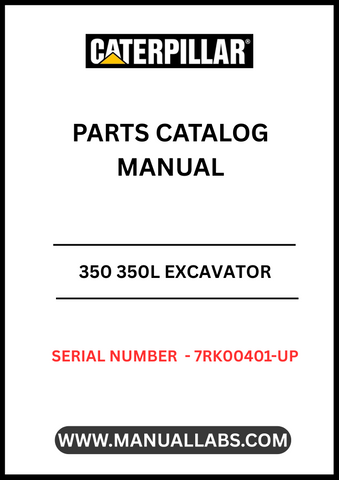 Discover the essential CAT 350 350L Excavator Parts Catalog Manual, specifically designed for serial numbers 7RK00401 and up. This comprehensive manual is your go-to resource for identifying and sourcing the right parts for your excavator, ensuring optimal performance and longevity of your machinery.