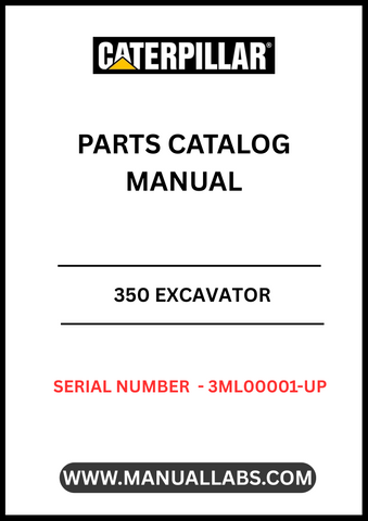 Discover the essential CAT 350 Excavator Parts Catalog Manual, designed specifically for serial numbers 3ML00001 and up. This comprehensive guide is your go-to resource for identifying and sourcing the right parts for your CAT 350 excavator, ensuring optimal performance and longevity of your machinery.