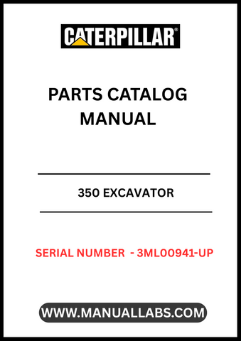 Discover the essential CAT 350 Excavator Parts Catalog Manual, specifically designed for serial number 3ML00941-UP. This comprehensive manual is your go-to resource for identifying and sourcing the right parts for your excavator, ensuring optimal performance and longevity of your machinery.