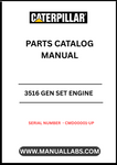 Discover the essential CAT 3516 Gen Set Engine Parts Catalog Manual, designed specifically for serial numbers CMD00001 and up. This comprehensive manual serves as a vital resource for technicians and engineers, providing detailed information on parts, specifications, and maintenance procedures to ensure optimal performance of your engine.