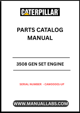 Discover the essential CAT 3508 Gen Set Engine Parts Catalog Manual, designed specifically for serial numbers CAW00001 and up. This comprehensive manual serves as a vital resource for technicians and engineers, providing detailed information on parts, specifications, and maintenance procedures to ensure optimal performance of your engine.