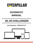 Explore the comprehensive schematic manual for CAT 35 and 45 Challenger models S/N 1DR01700-UP, featuring the robust 3116 engine. Enhance your maintenance knowledge.