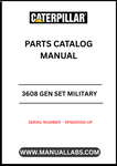 Discover the CAT 3608 Gen Set Military Parts Catalog Manual, designed specifically for serial numbers 5PG00001 and up. This comprehensive manual is an essential resource for military personnel and technicians, providing detailed information on parts, specifications, and maintenance procedures for the CAT 3608 generator set.