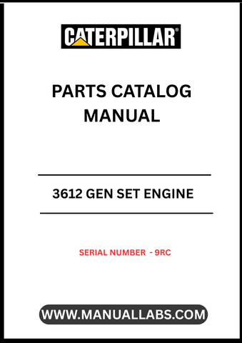 Discover the essential CAT 3612 Gen Set Engine Parts Catalog Manual, specifically designed for serial number 9RC. This comprehensive manual serves as a vital resource for technicians and engineers, providing detailed information on parts, specifications, and maintenance procedures.