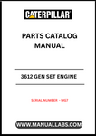 Discover the essential CAT 3612 Gen Set Engine Parts Catalog Manual, specifically designed for serial number MG7. This comprehensive manual serves as a vital resource for technicians and engineers, providing detailed information on parts, specifications, and maintenance procedures to ensure optimal performance of your engine.