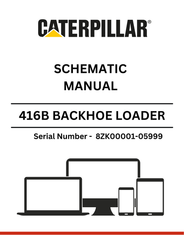 Access the CAT 416B Backhoe Loader Schematic Manual for S/N 8ZK00001-05999. Explore detailed schematics powered by the efficient 3054 engine for optimal performance.