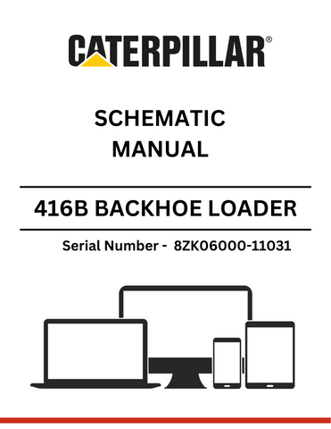 Discover the CAT 416B Backhoe Loader Schematic Manual for S/N 8ZK06000-11031, powered by the reliable 3054 engine. Access essential diagrams and specifications.