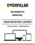 Access the comprehensive schematic manual for the CAT 416D Backhoe Loader (S/N BKG01300-UP) powered by the robust 3054B engine for optimal performance.