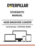 Discover the CAT 416D Backhoe Loader Schematic Manual for S/N CXP00001-00939, powered by the reliable 3054 engine. Access detailed schematics today.