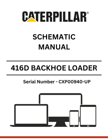 Discover the CAT 416D Backhoe Loader Schematic Manual for S/N CXP00940-UP, featuring detailed insights powered by the reliable 3054C engine.