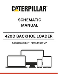 Discover the CAT 420D Backhoe Loader Schematic Manual for S/N FDP18400-UP, featuring detailed insights powered by the reliable 3054C engine.