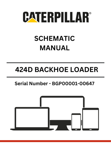Explore the CAT 424D Backhoe Loader Schematic Manual for S/N BGP00001-00647, equipped with a 3054 engine. Find crucial schematics for maintenance and troubleshooting.