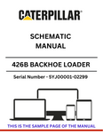 Discover the CAT 426B Backhoe Loader Schematic Manual for S/N 5YJ00001-02299, powered by the reliable 3054 engine. Access detailed schematics and insights.