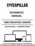 Discover the CAT 426C Backhoe Loader Schematic Manual for S/N 1YR00001-01516, powered by the reliable 3054 engine. Essential for maintenance and repairs.