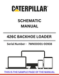 Discover the CAT 426C Backhoe Loader Schematic Manual for S/N 7WN00001-00938, powered by the reliable 3054 engine. Access essential diagrams and specifications.