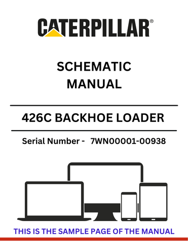 Discover the CAT 426C Backhoe Loader Schematic Manual for S/N 7WN00001-00938, powered by the reliable 3054 engine. Access essential diagrams and specifications.