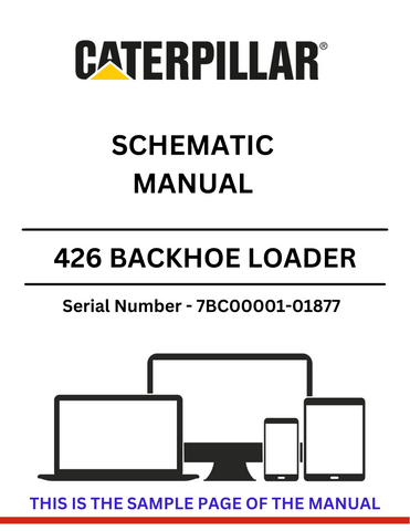 Discover the CAT 426 Backhoe Loader Schematic Manual for S/N 7BC00001-01877, powered by the D4.236 engine. Access detailed diagrams and specifications.
