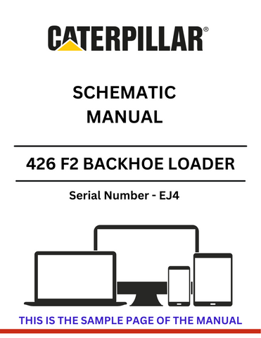 Discover the CAT 426 F2 Backhoe Loader Schematic Manual (S/N - EJ4). Access detailed diagrams and specifications to enhance your equipment maintenance and repair.