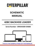  Discover the CAT 428C Backhoe Loader Schematic Manual for S/N 8RN04089-04989, powered by the reliable 3054 engine. Access essential diagrams and specifications.