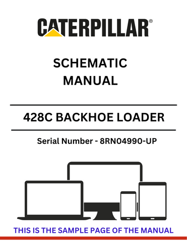 Access the comprehensive schematic manual for the CAT 428C Backhoe Loader (S/N 8RN04990-UP) powered by the robust 3054 engine for optimal performance.
