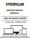 Explore the complete service repair manual for the CAT 428C Backhoe Loader, S/N 2CR16212-19309, designed for the robust 3054 engine maintenance and repair.