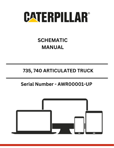 Discover detailed schematics for CAT 735 and 740 articulated trucks powered by the 3406E engine. Access manuals for S/N AWR00001 and up today.