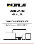  Discover the CAT 735 Articulated Truck Schematic Manual (S/N AWR00001-UP). Access detailed diagrams and specifications for optimal maintenance and operation.